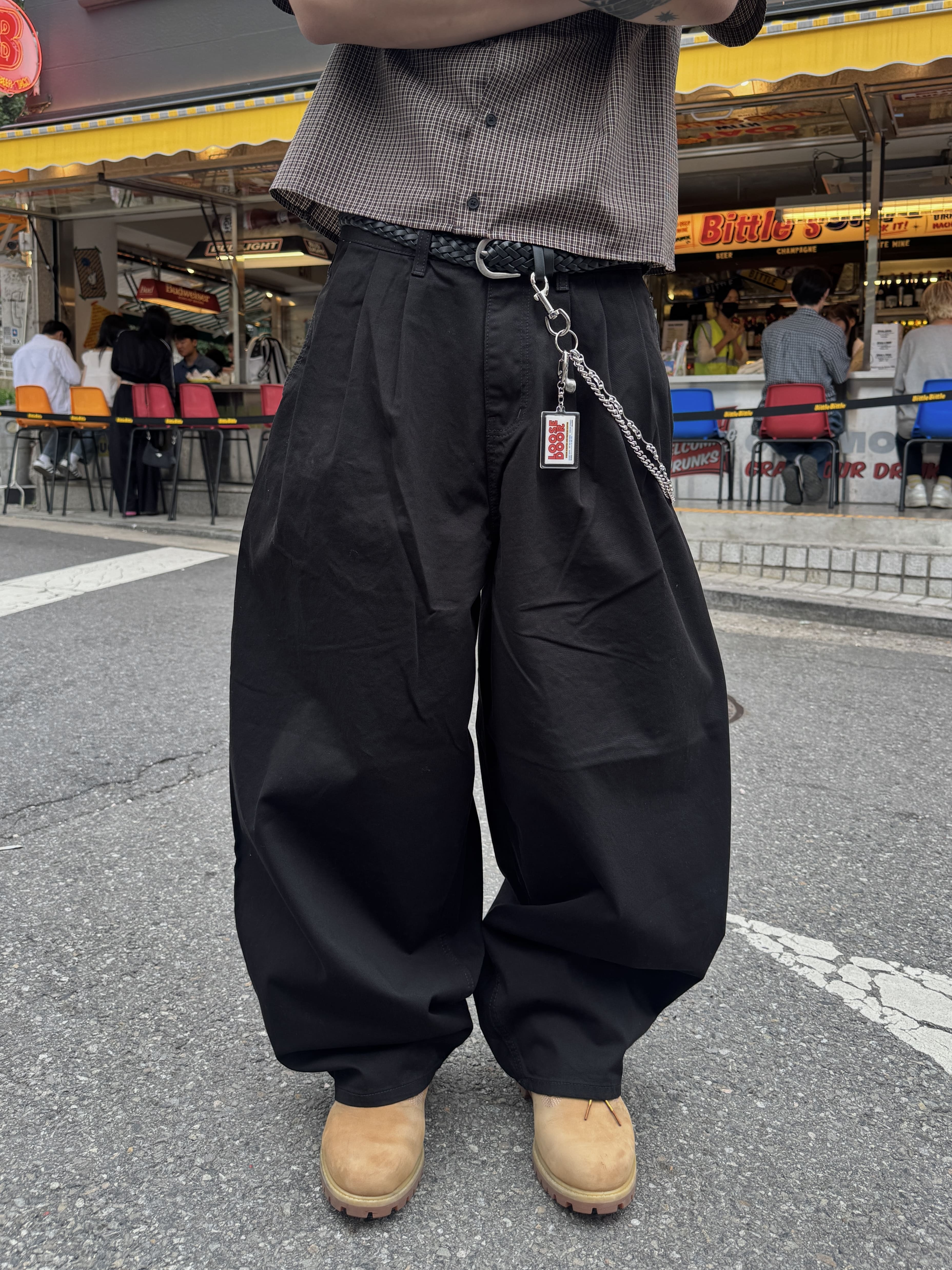 Baggy 立體打褶 素面 輕挺 寬版 長褲（部分現貨）