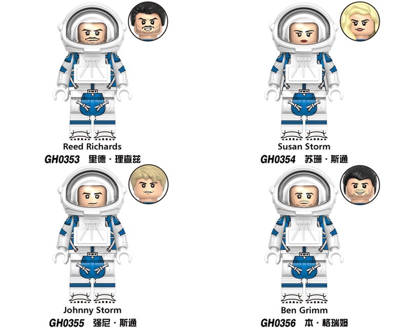 The Fantastic Four Custom Minifigures Set Fit Lego G0147