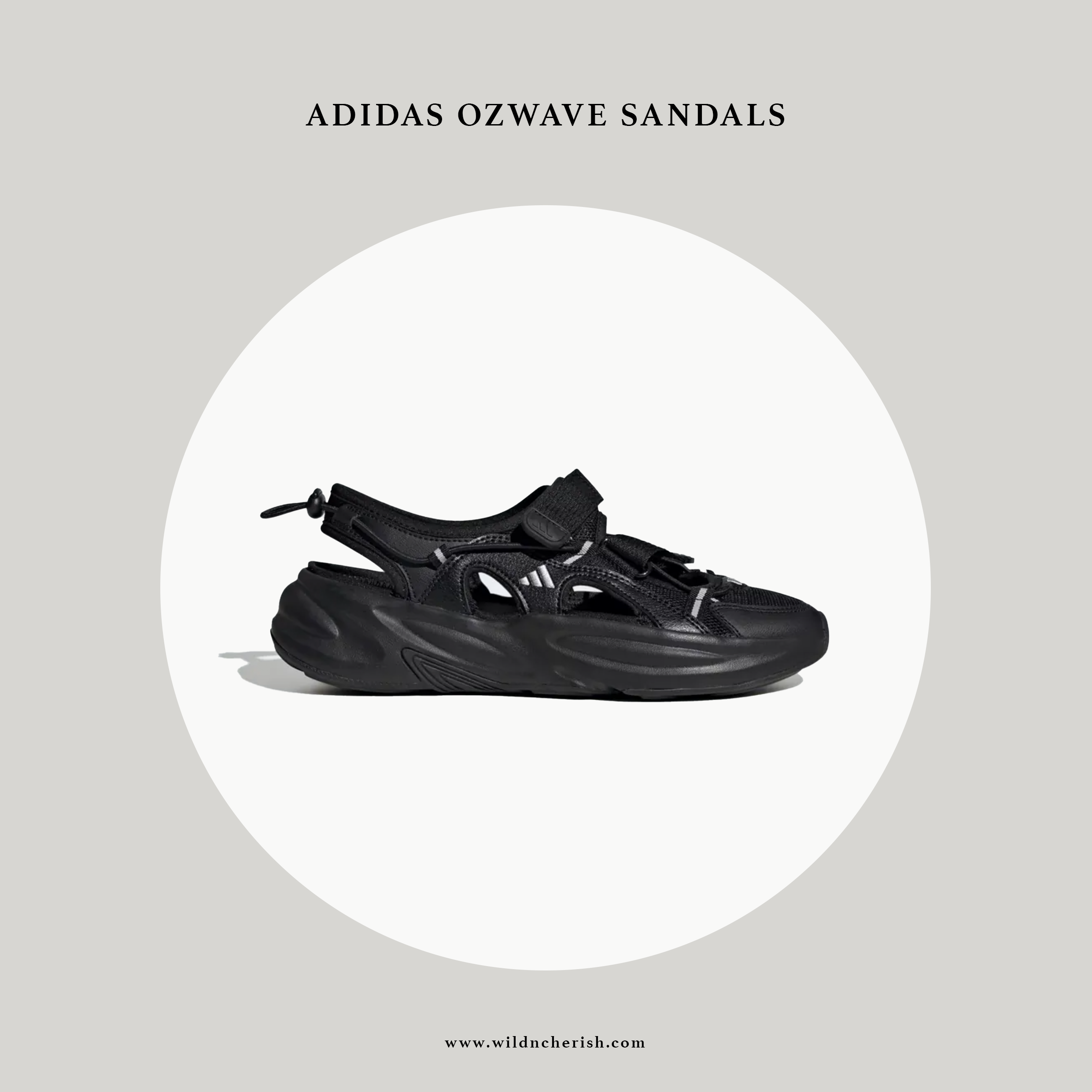 預訂 | Adidas Ozwave Sandals 涼鞋 黑色 男女裝