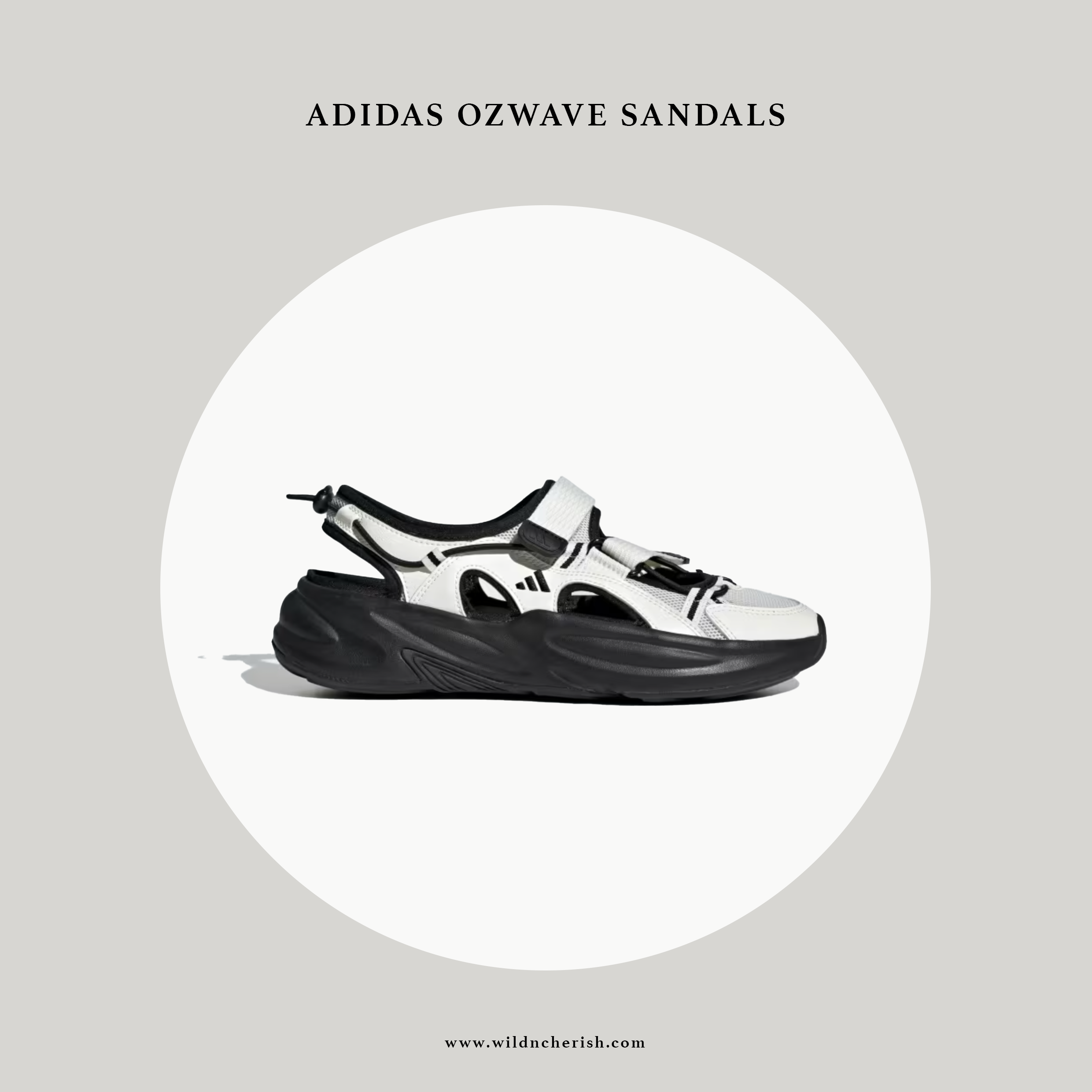 預訂 | Adidas Ozwave Sandals 涼鞋 黑白色 男女裝