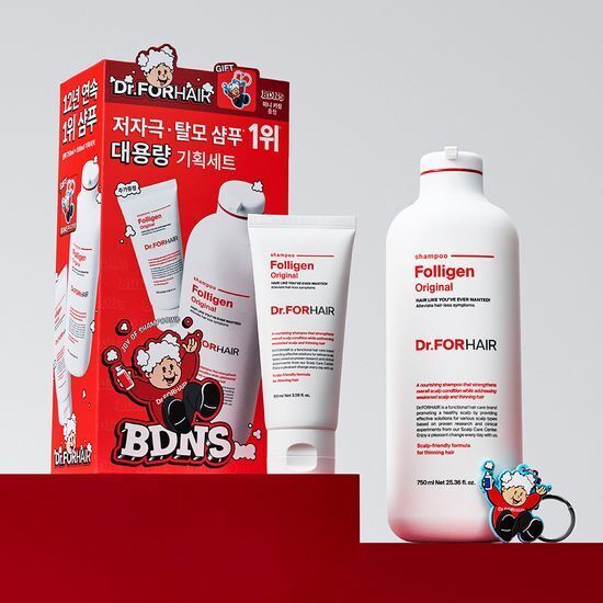 [31/05 - 31/07] Dr.FORHAIR x BDNS Folligen Original Shampoo 750ml [Olive Young Planning Set]