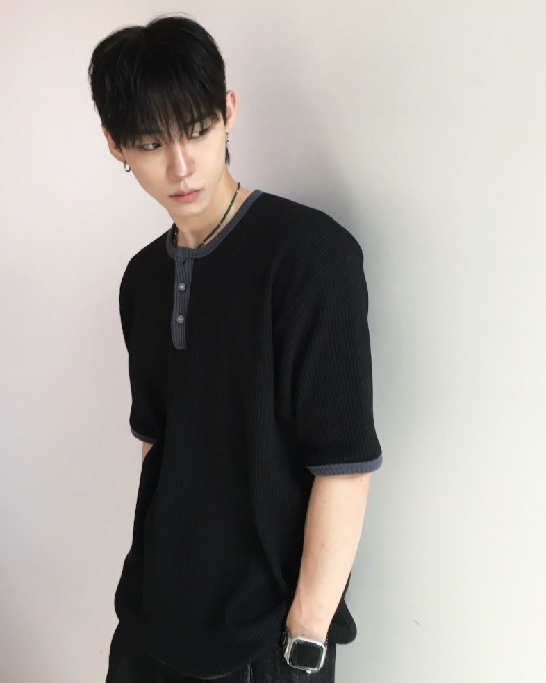 亨利領華夫格短袖T恤