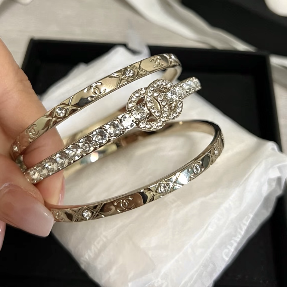 18k”香奶奶25p菱格滿鑽三合一”高奢定製手鐲組