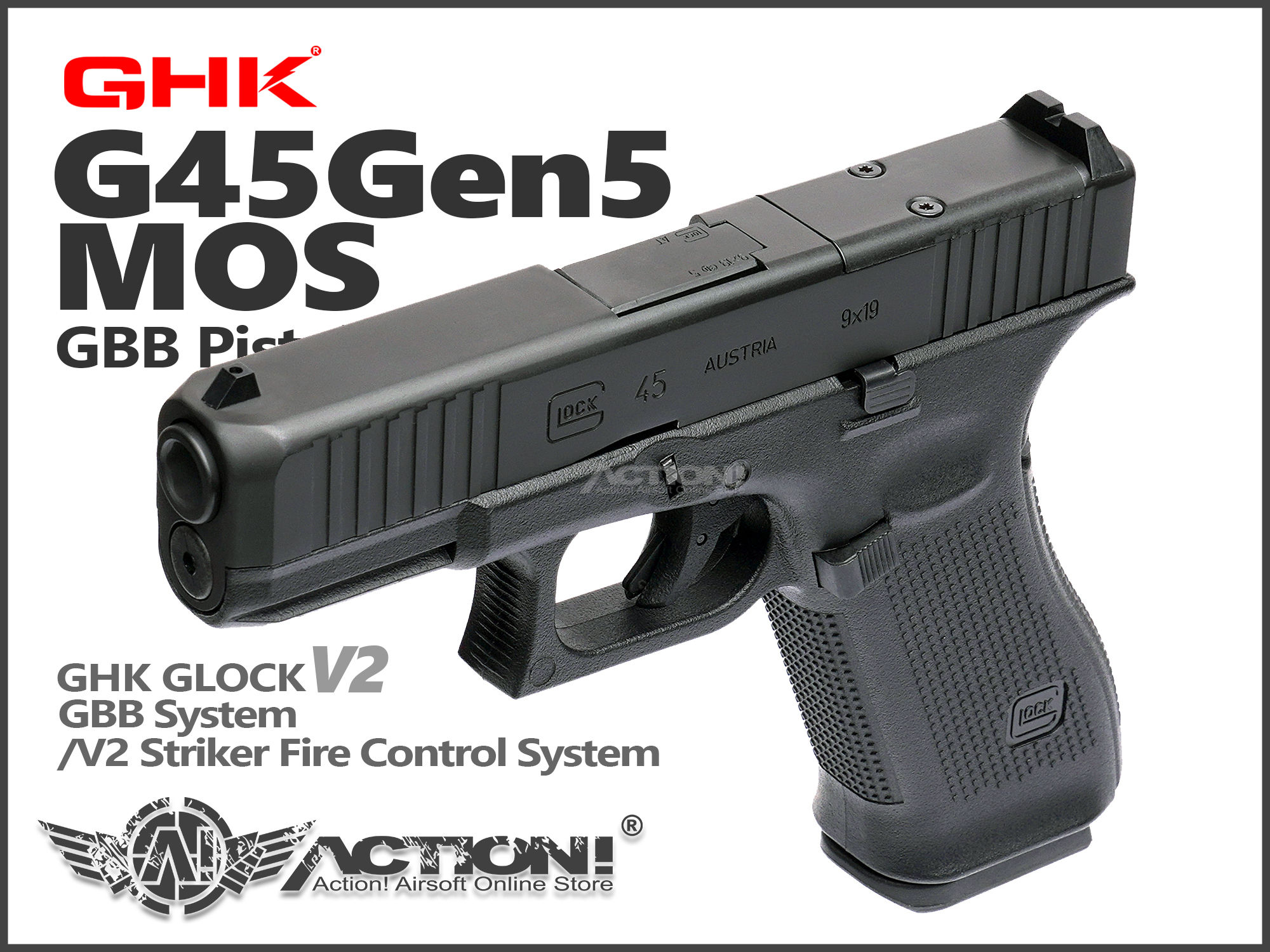 GHK GLOCK 45 gen5 mos グロック ランヤードリング日警 警察（P