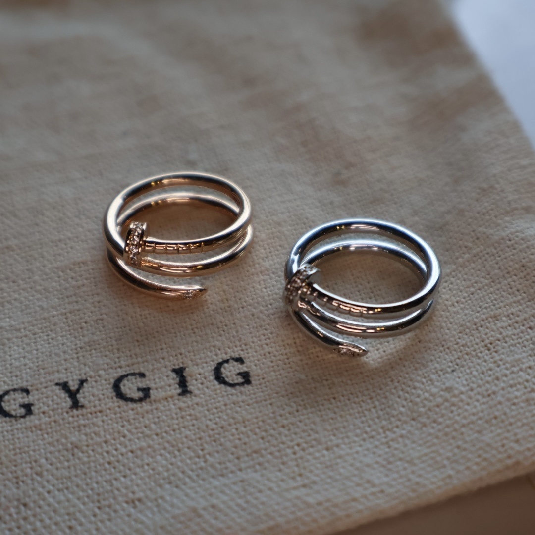 18k’Juste un Clou經典三圈釘子頭尾鑽”高奢定製戒