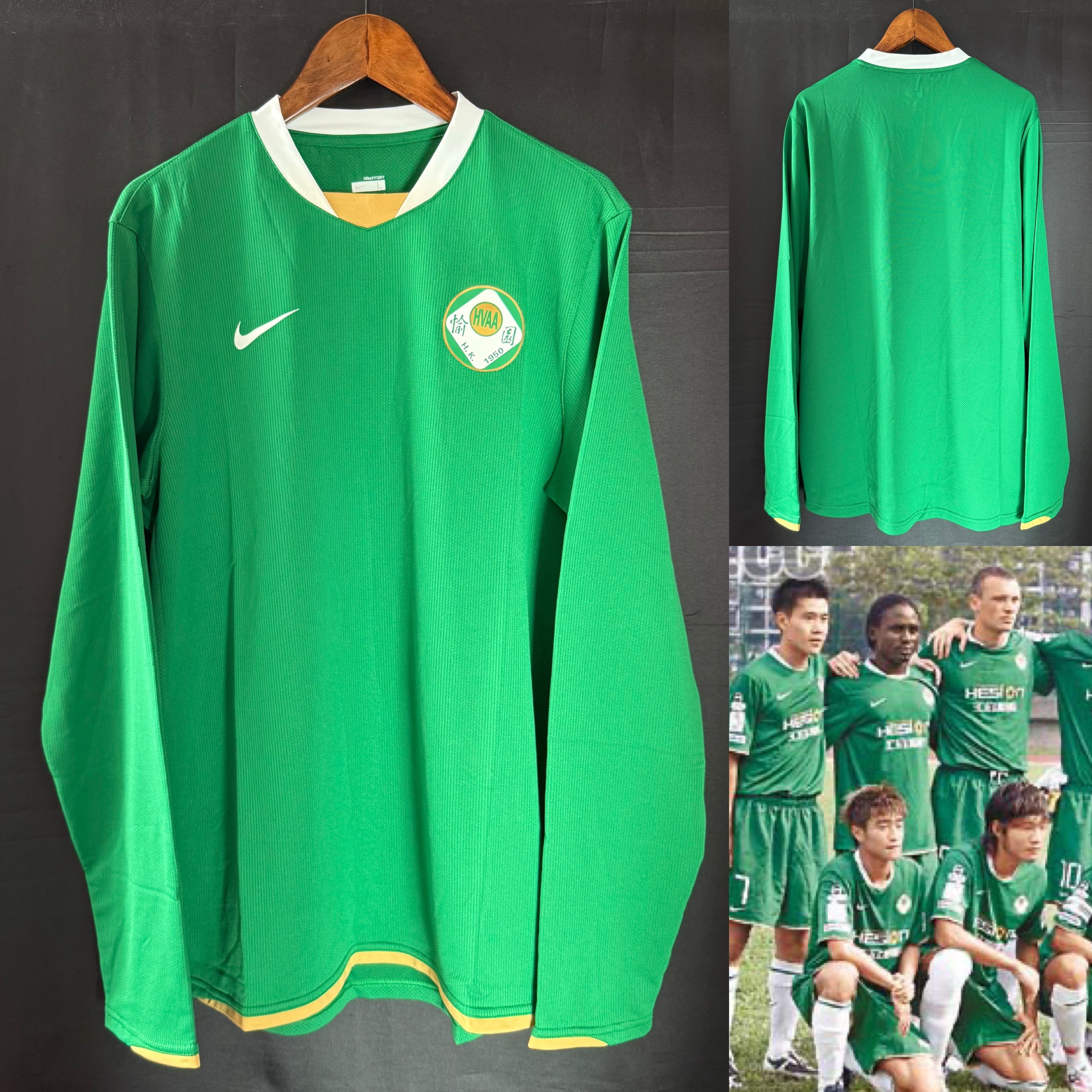 (Player Issue) Happy Valley Football Team 2009-2010 Nike L/S Home Player Issue Shirt