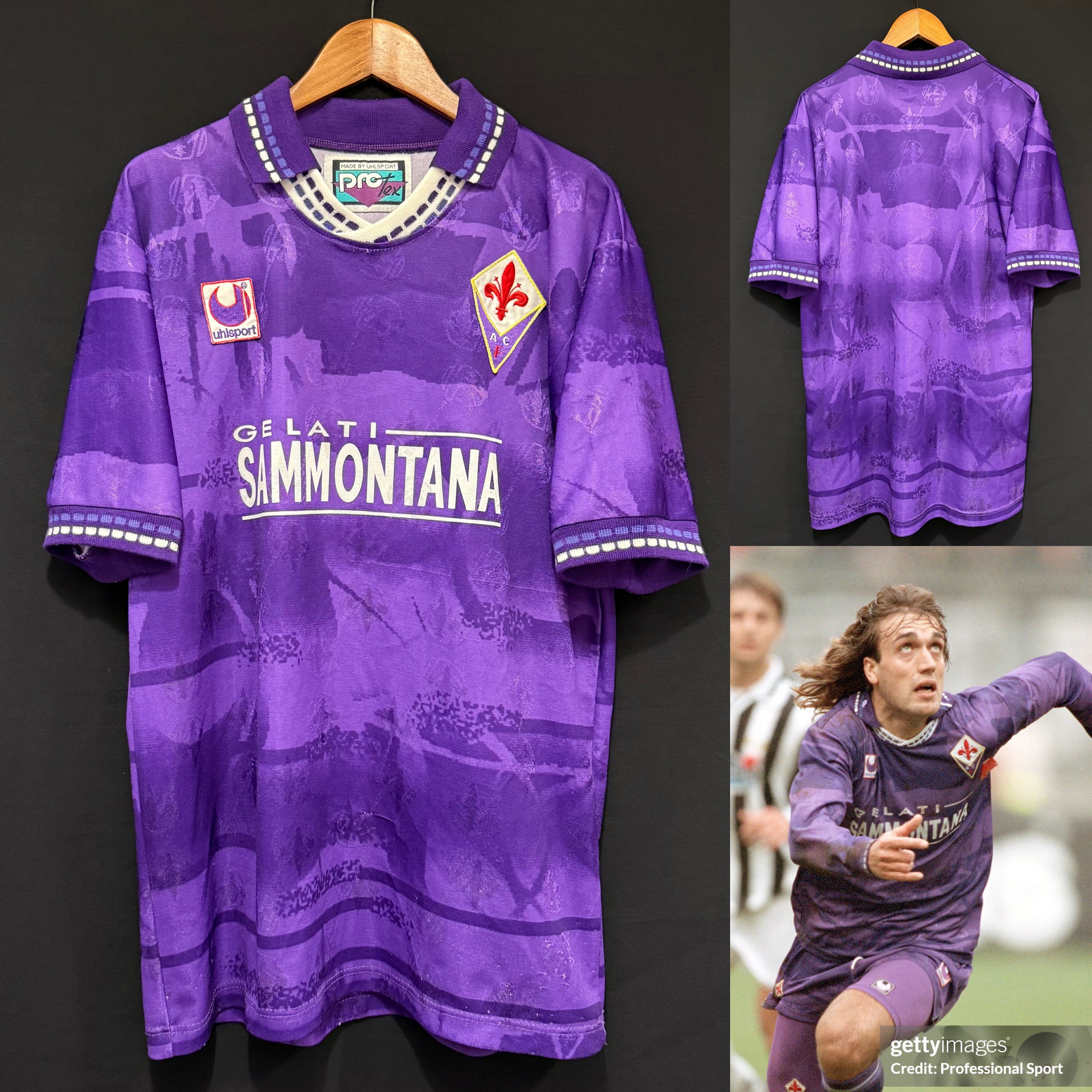 Fiorentina 1994-1995 Uhlsport Home Shirt