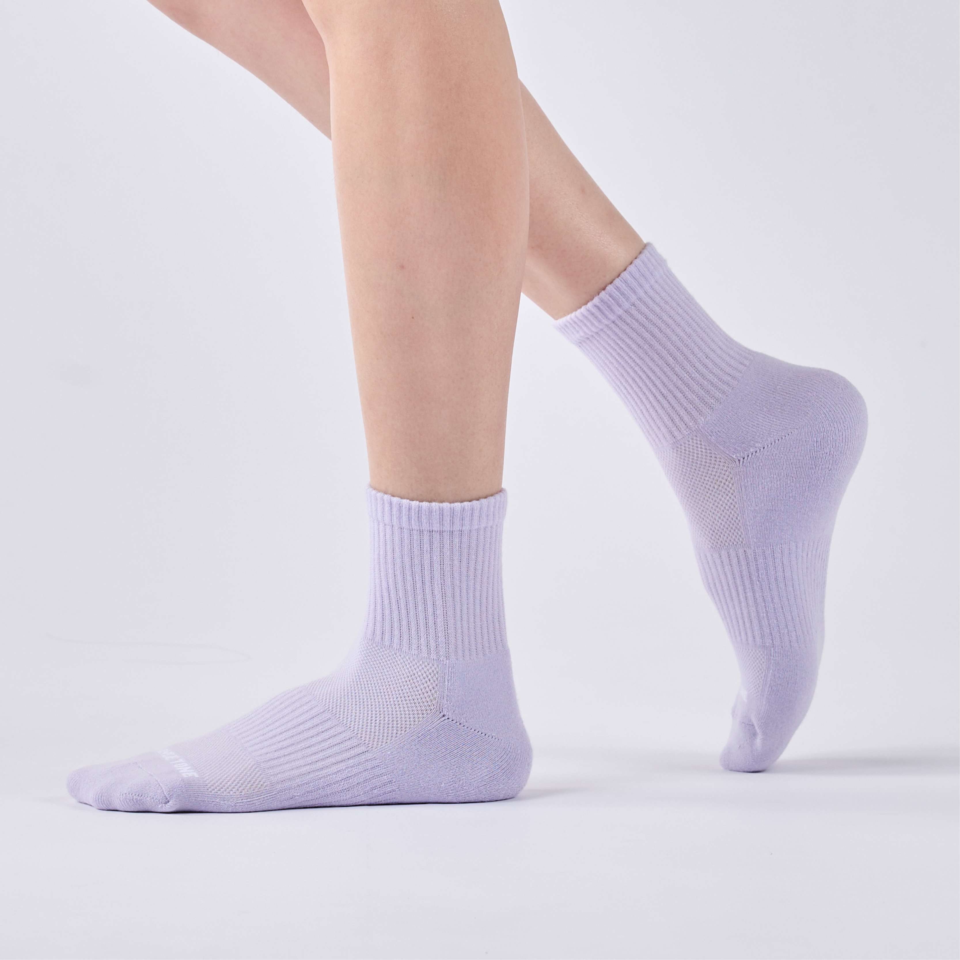 抑菌足弓氣墊短襪〈淺紫〉