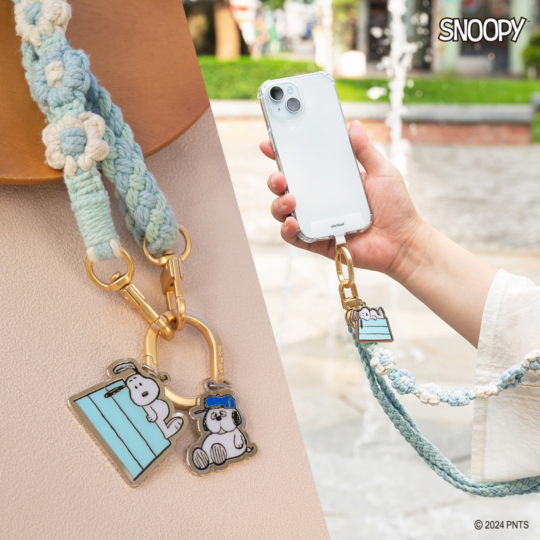 infoThink | 手機編織頸掛繩-歐拉夫(藍)