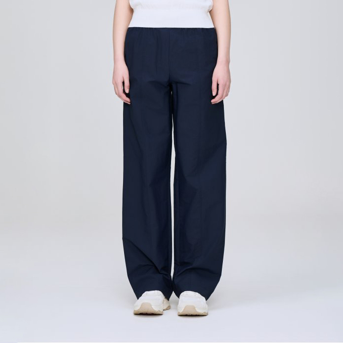 【EIDER】女仿麻抽繩休閒長褲/25EDWM25362-[灰綠、碳黑]