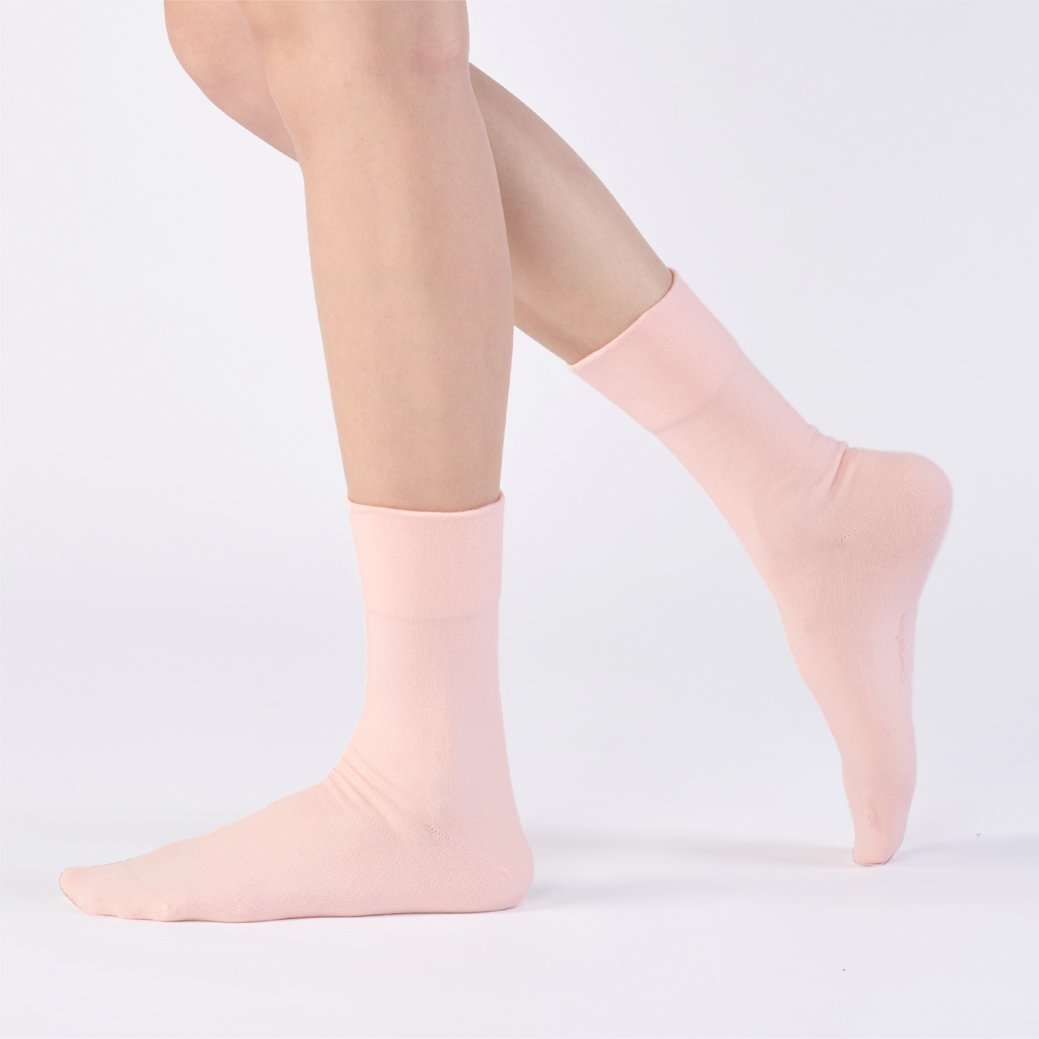 抑菌無痕寬口襪〈粉〉