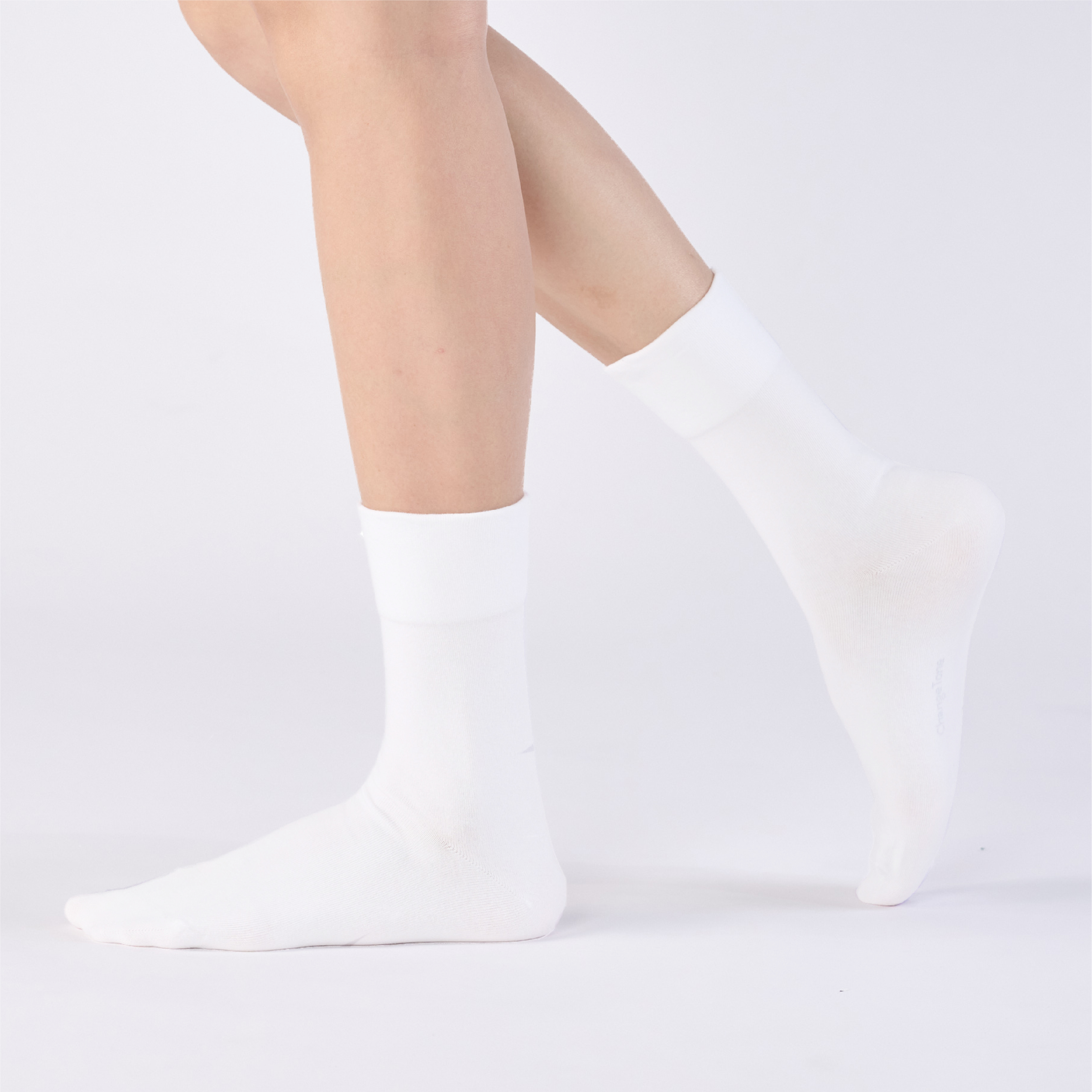 抑菌無痕寬口襪〈白〉