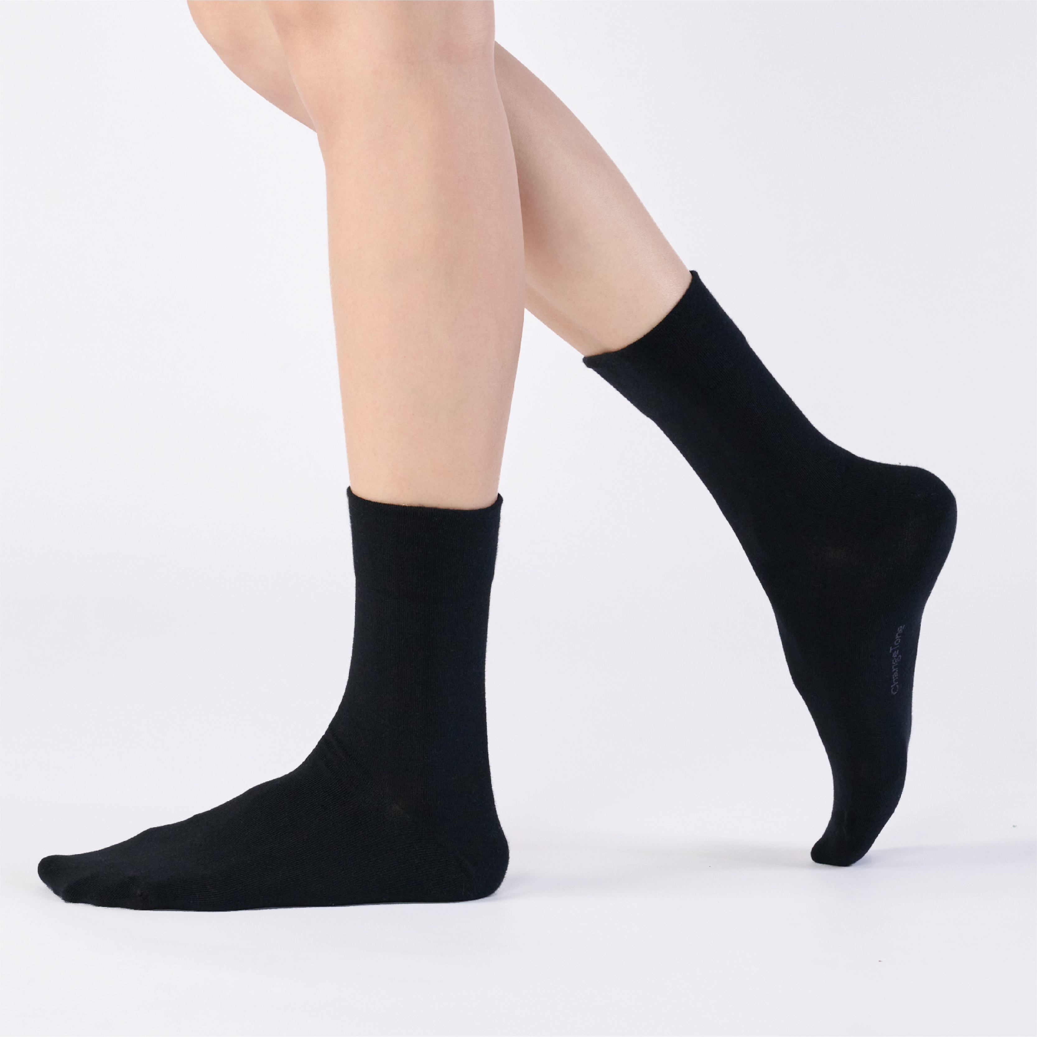 抑菌無痕寬口襪〈黑〉