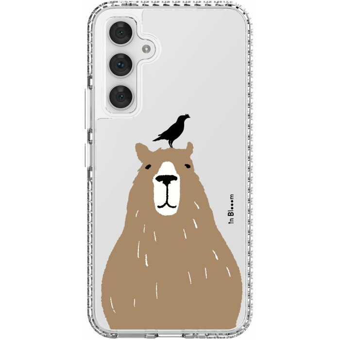 inblooom x The Hood Golden Case-Samsung Galaxy A54/inBlooom Zoo/Capybara and Crested Myna
