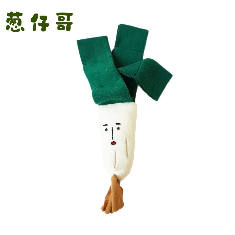 野菜園蔬菜夥伴狗狗嗅聞玩偶