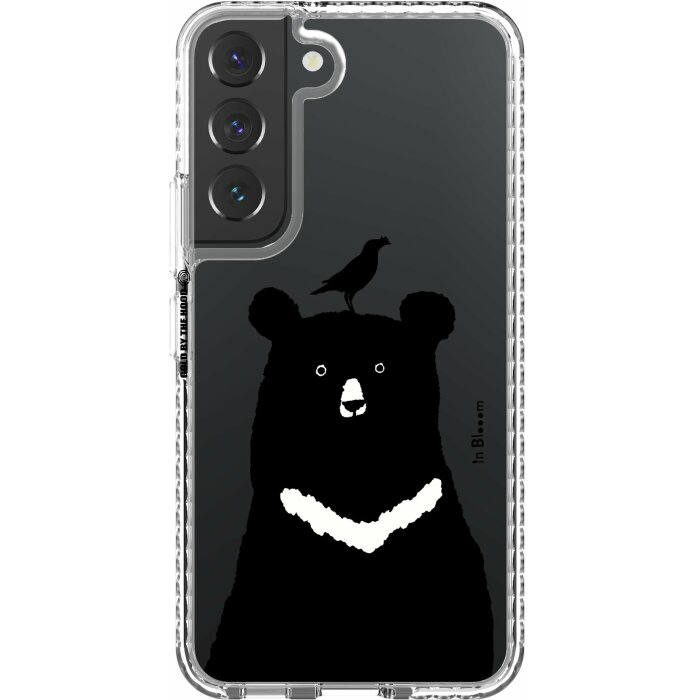 inblooom x The Hood Golden Case-Samsung Galaxy S22/S22+/inBlooom Zoo/Formosan Black Bear and Crested Myna