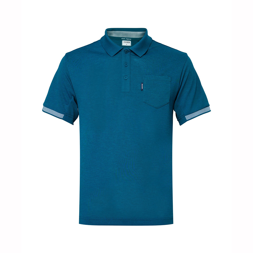 【EIDER】男涼感短袖POLO上衣/25EDMM25209-[水藍、經典黑]