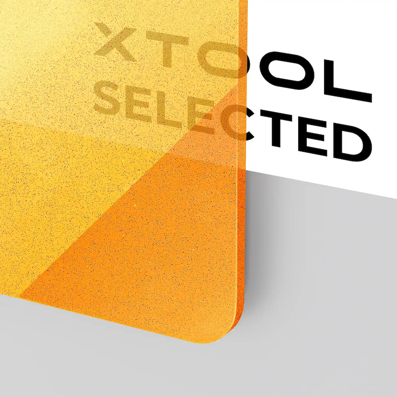 DTSL_Makeblock xTool 3mm Orange Glitter Translucent Acrylic_Thickness