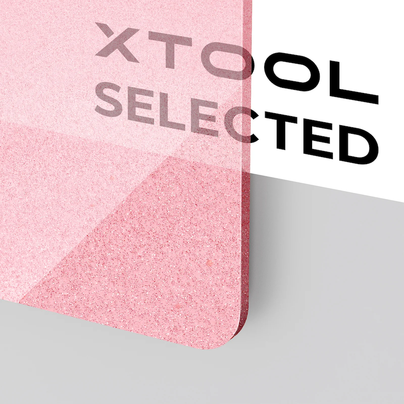 DTSL_Makeblock xTool 3mm Pink Glitter Translucent Acrylic_Thickness
