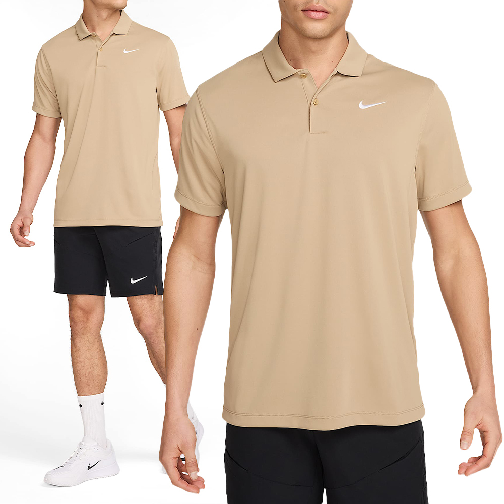 Nike NKCT DF Polo Solid 男款 卡其色 網球 機能 吸濕 排汗 運動 短袖 DH0857-297