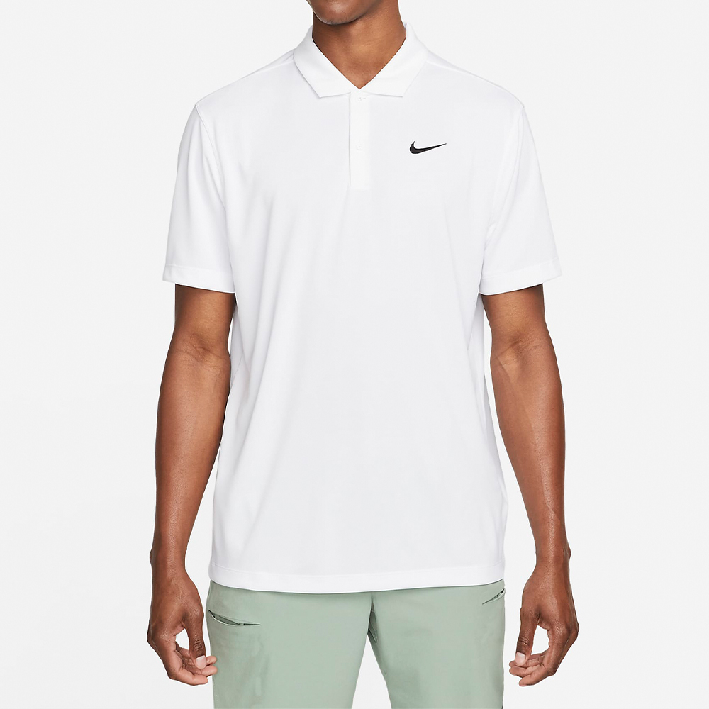 Nike NKCT DF Polo Solid 男款 白色 網球 機能 吸濕 排汗 運動 短袖 DH0857-100