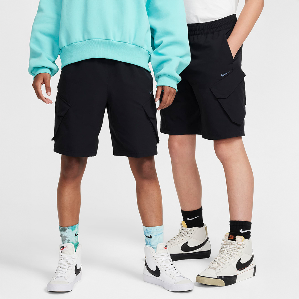 Nike K NSW City Utility Cargo Short 大童 黑色 童裝 短褲 FZ4903-010