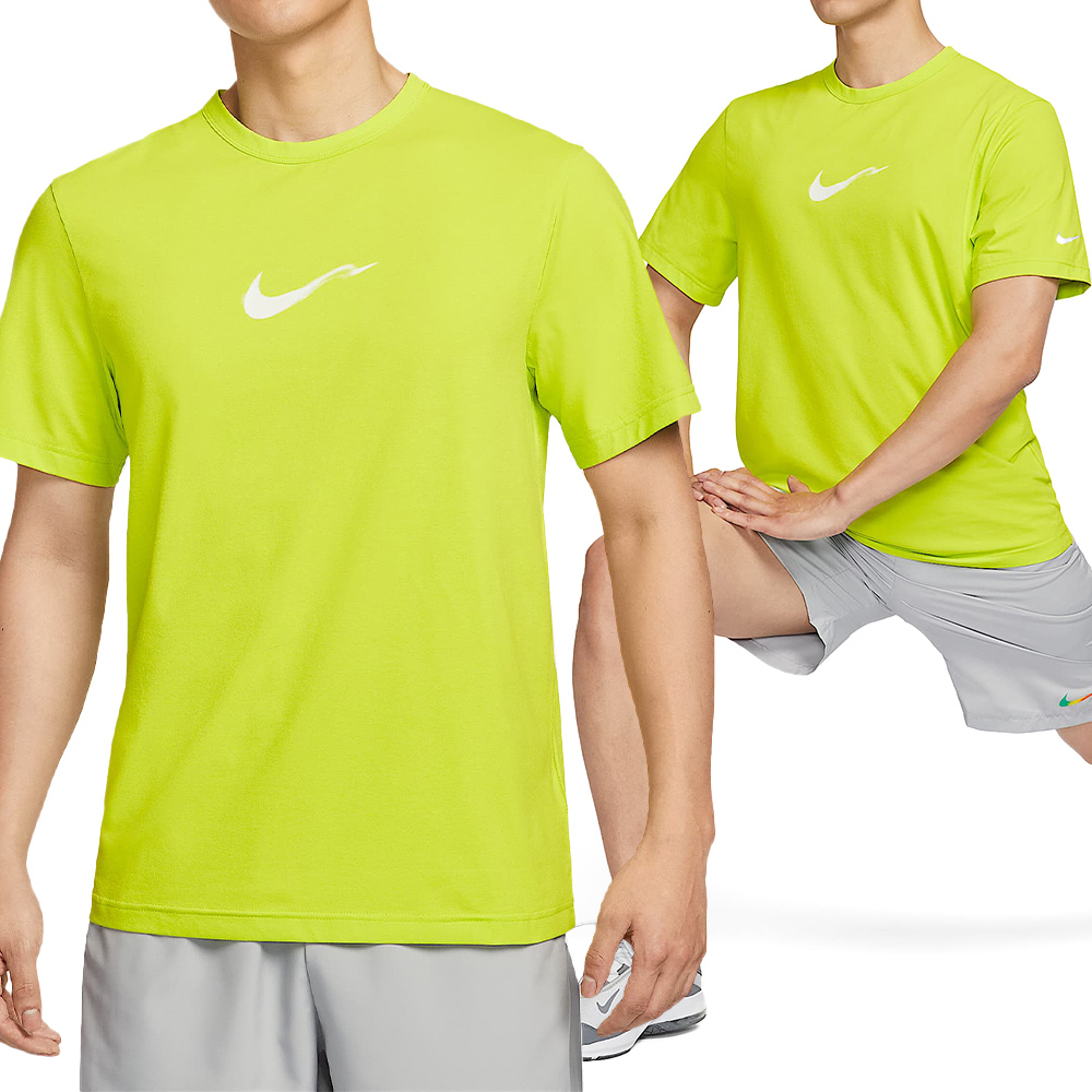 Nike AS M NK DF UV Hyverse  SS OPP2 男款 黃綠色 訓練 短袖 HV4882-389
