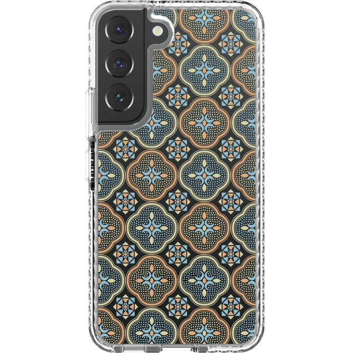 inblooom x The Hood Golden Case-Samsung Galaxy S22/S22+/Begonia Glass Pattern/Sweet Almond