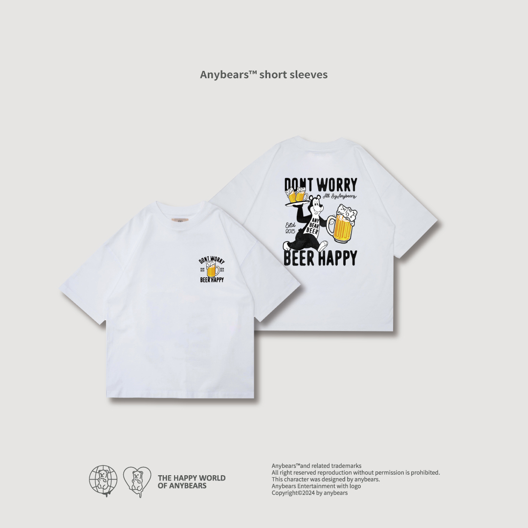 ANYBEARS® Beer BEAR 啤酒熊 短Tee