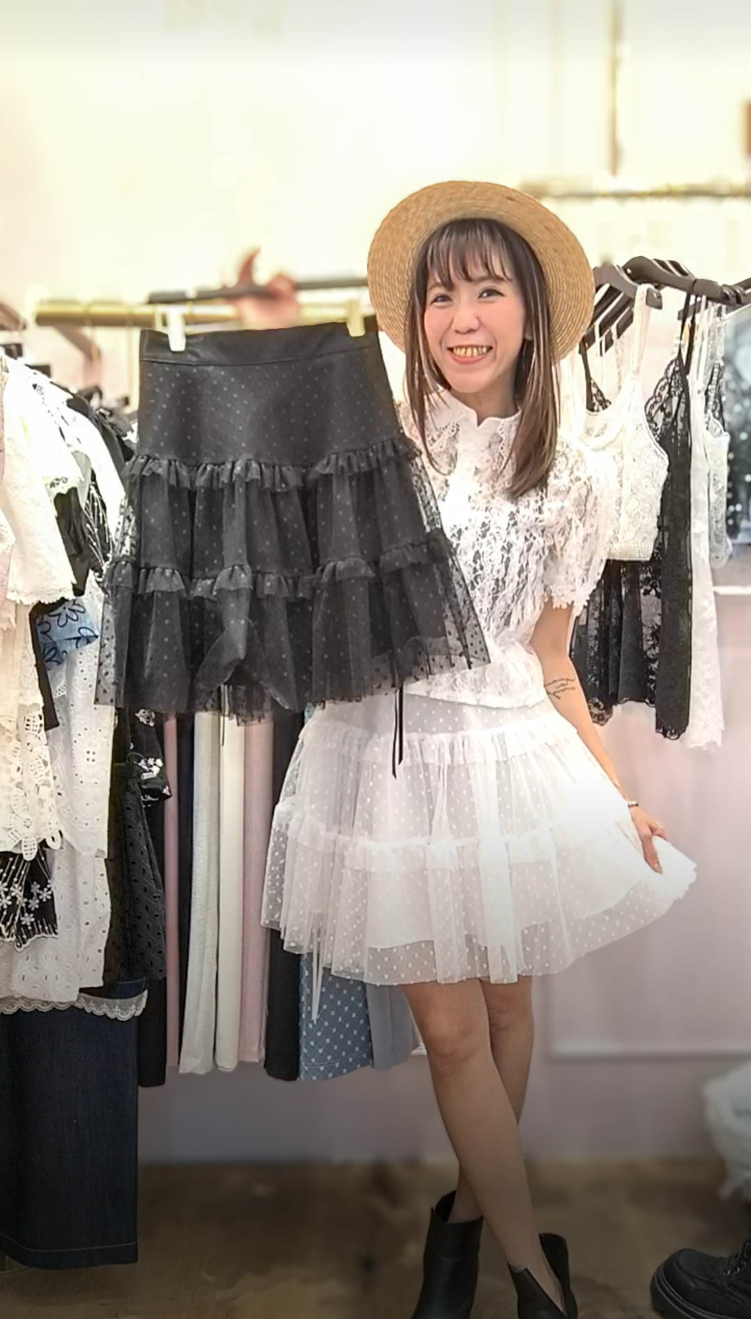 📢PM_K8057  ▶️網紗三層短裙 👉W:80cm H:cm L:49cm👈