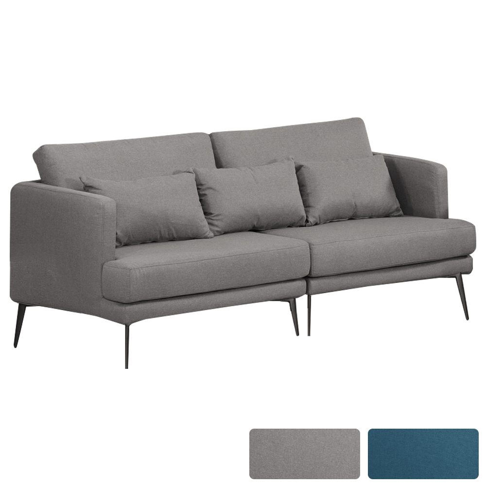 喬迪布面沙發三人座/沙發椅-附抱枕(兩色可選)