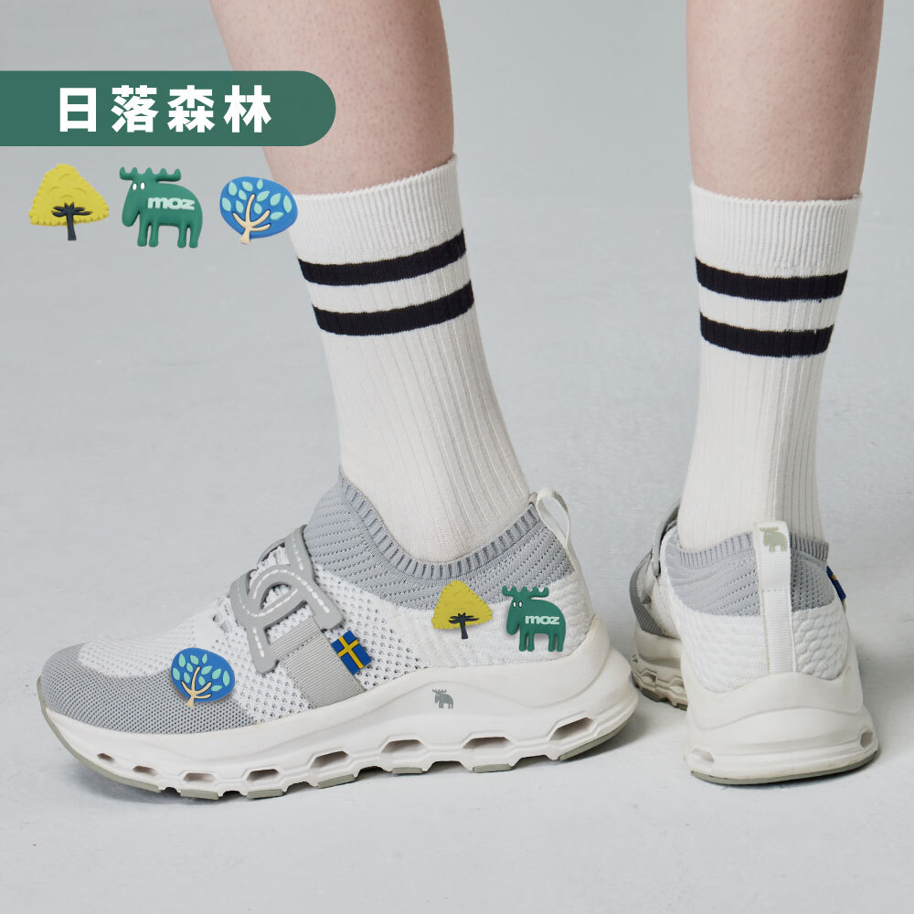 moz瑞典 駝鹿 日落森林 專屬別針(3入)