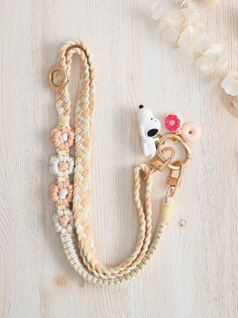 infoThink | 手機編織頸掛繩-史努比(甜甜圈)