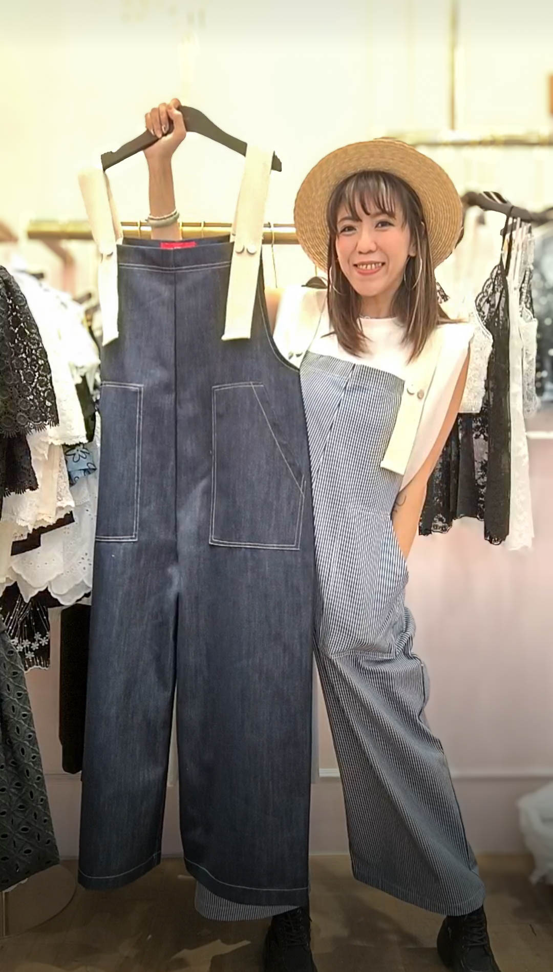 📢PM_K8027  ▶️條紋吊帶褲 👉 W:102cm H:118cm L:130cm👈