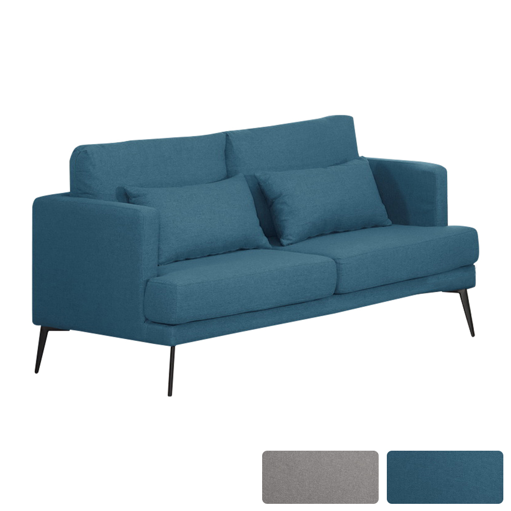 喬迪布面沙發雙人座/二人座沙發椅-附抱枕(兩色可選)