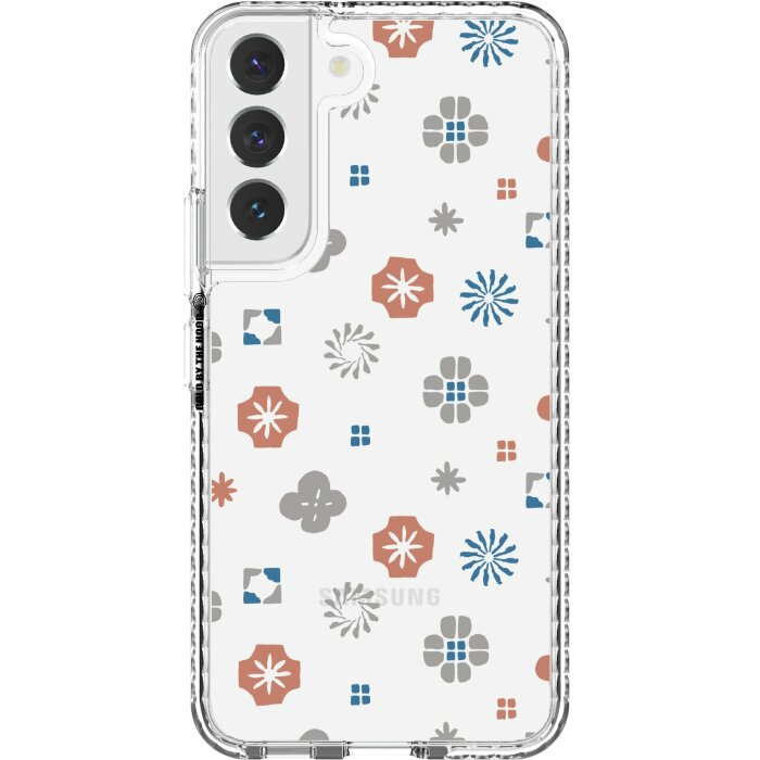 inblooom x The Hood Golden Case-Samsung Galaxy S22/S22+/Classic/Coral & Blue