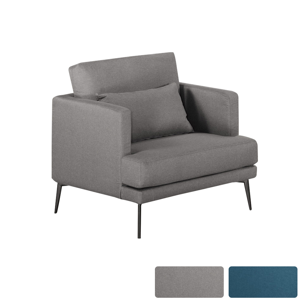 喬迪布面沙發單人座/一人座沙發椅-附抱枕(兩色可選)