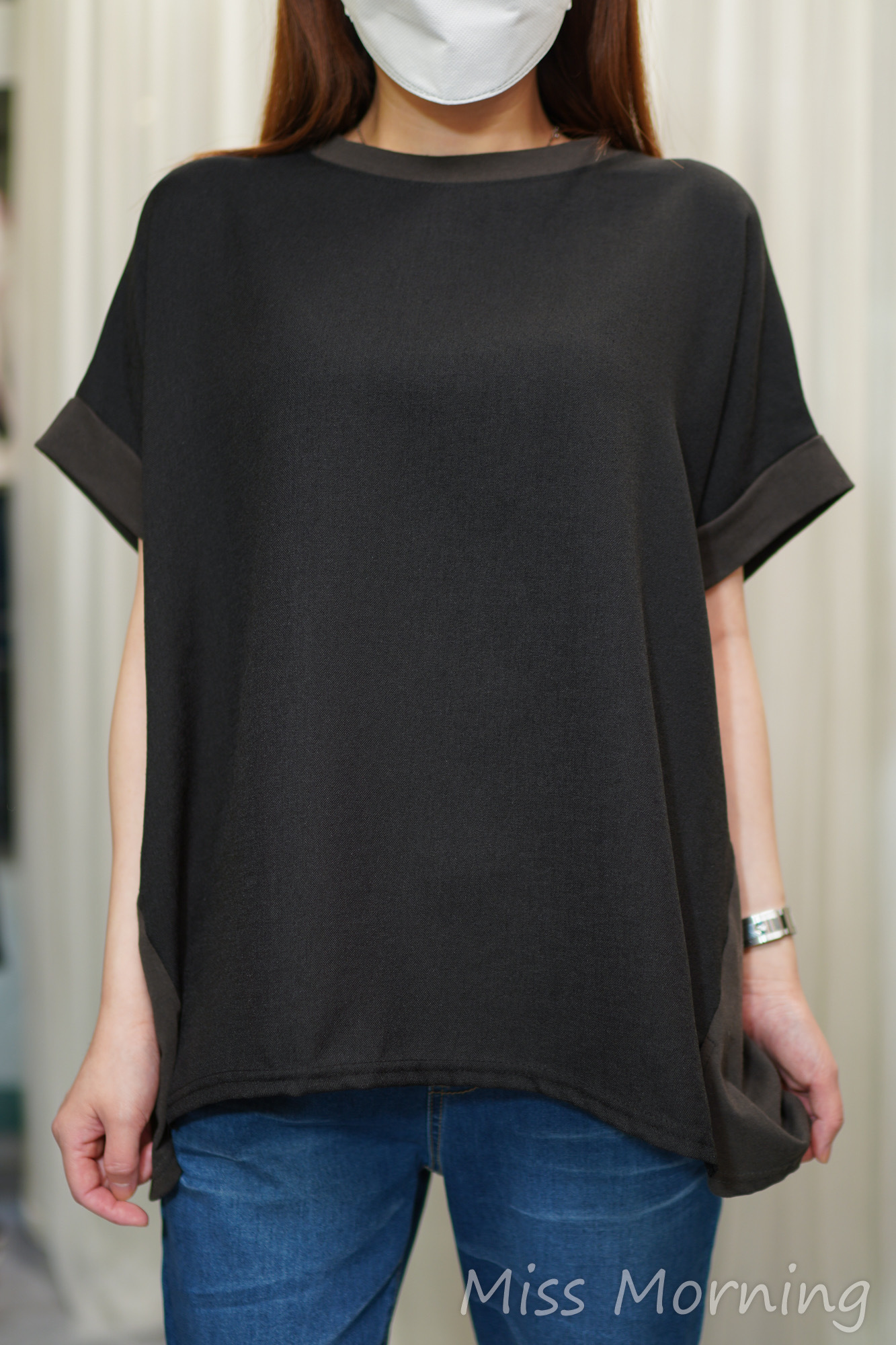 拼色拼料款上衣(14635)