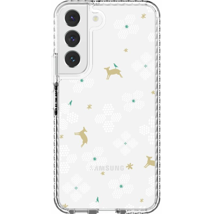 inblooom x The Hood Golden Case-Samsung Galaxy S22/S22+/Blooming Field/Bright White