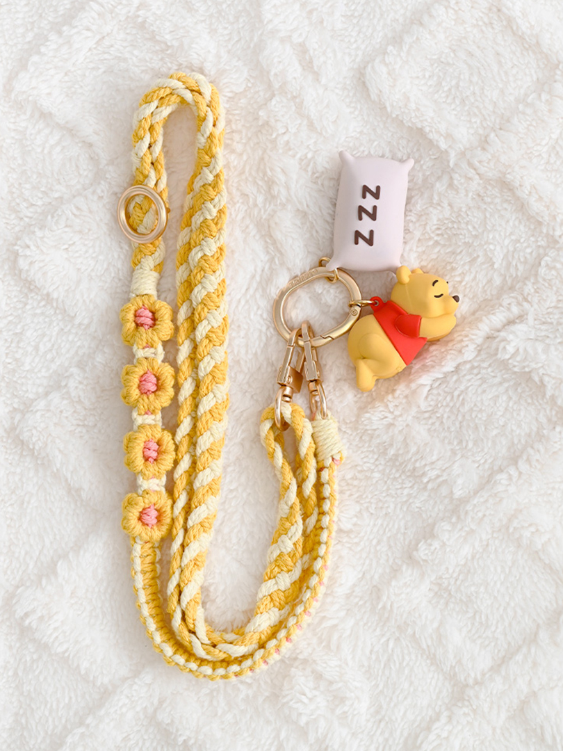 infoThink | 手機編織頸掛繩-小熊維尼(愛睏)