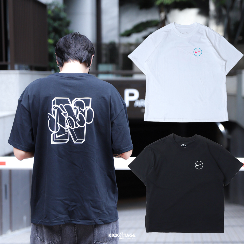 男款 NIKE AS M NK TEE M90 NAOS 1 黑 白 印花 純棉 寬鬆 運動 休閒 短T【HJ3407】