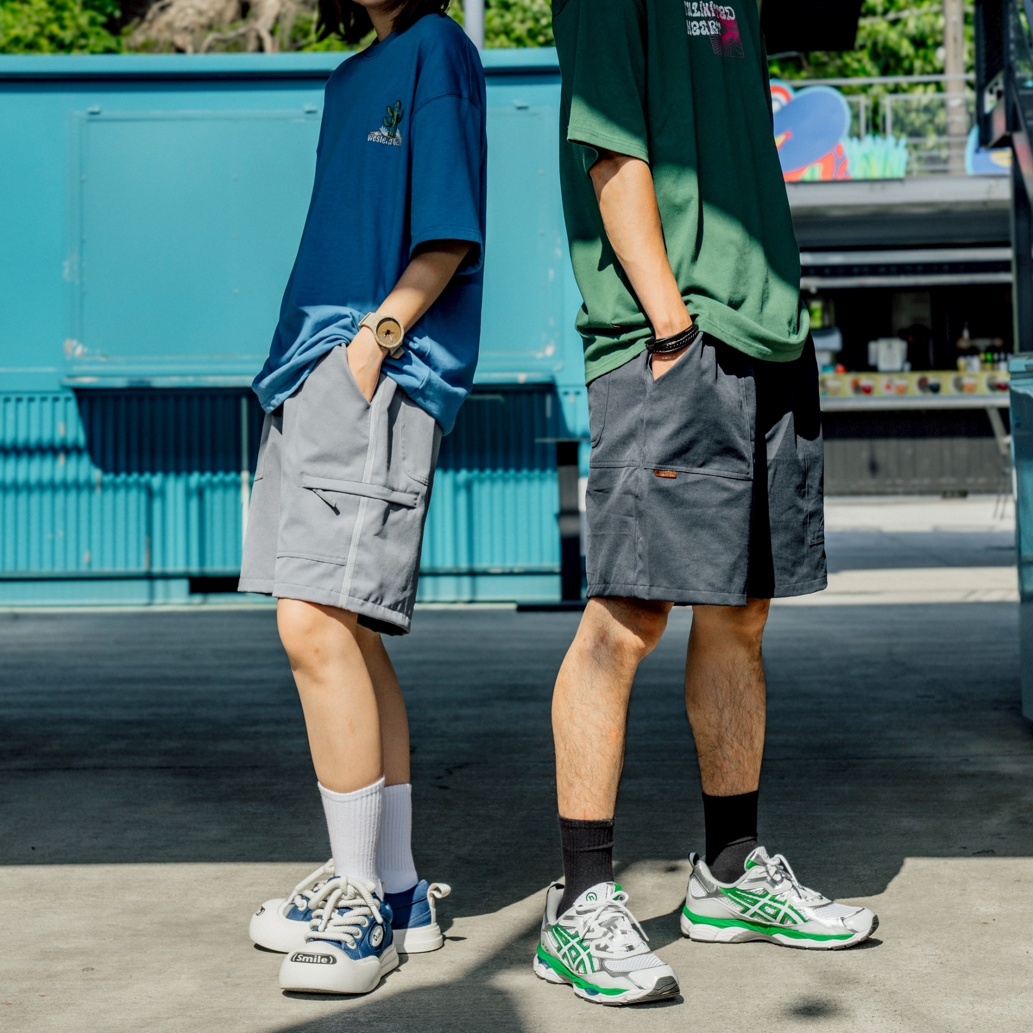 SBG 速乾微彈不規則拼接短褲【SB1712】