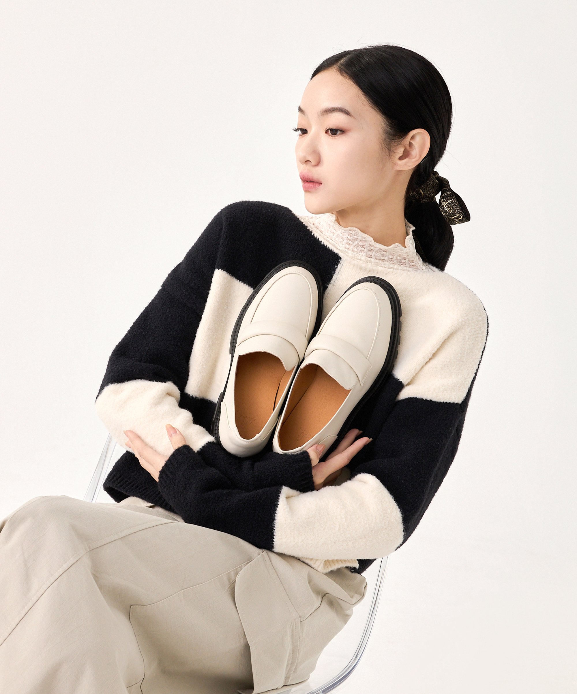 Vera輕質厚底樂福鞋(兩色)