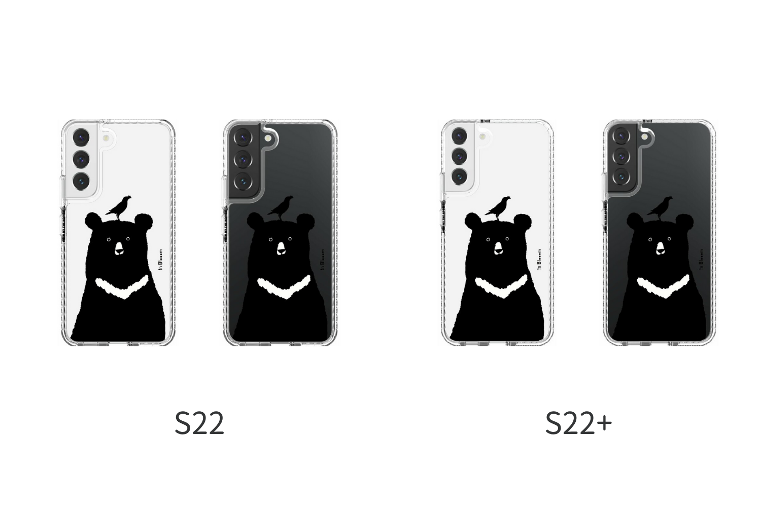 印花樂手機殼台灣黑熊與八哥