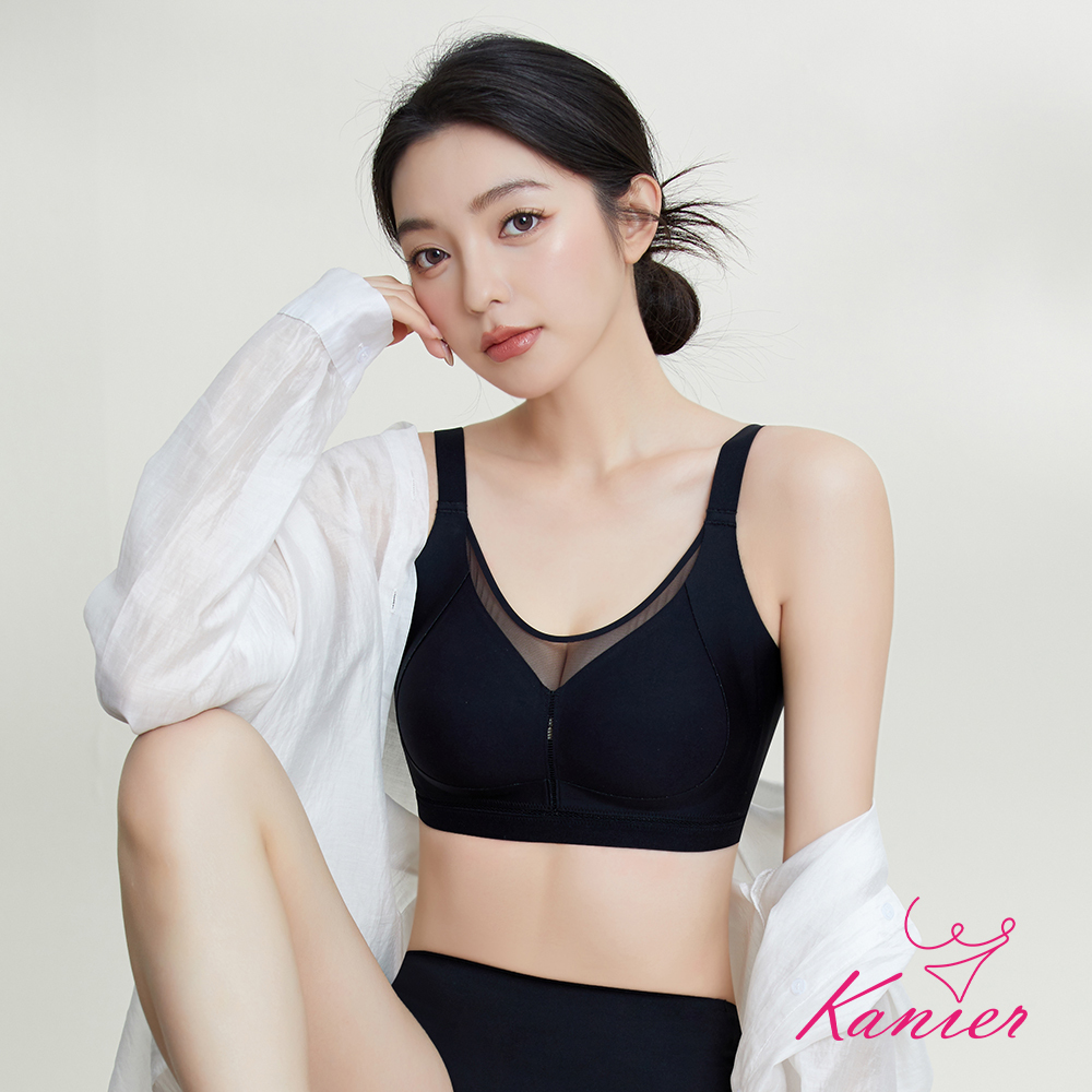 【Kanier卡妮兒】CuSkin 女神的擁抱 裸感包覆機能支撐無鋼圈內衣【6801 曜夜黑 -S / M / L / XL / 2XL(XXL) / 3XL(XXXL) / 4XL(XXXXL)】