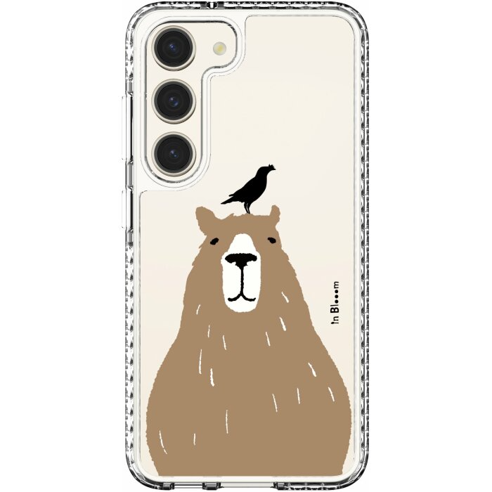 inblooom x The Hood Golden Case-Samsung Galaxy S23/S23+/S23 Ultra/inBlooom Zoo/Capybara and Crested Myna