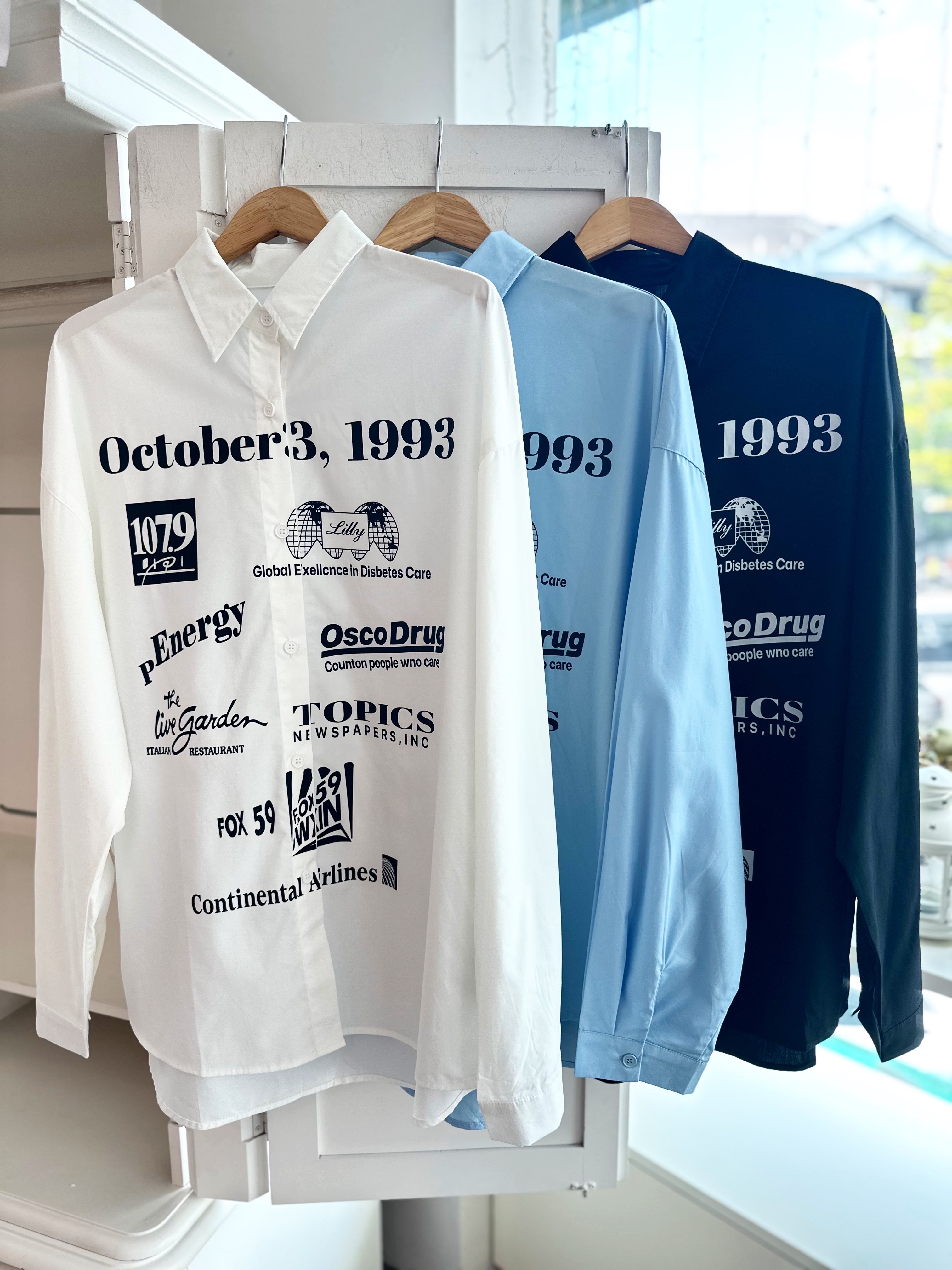 LONG SLEEVE WORDING LONG SHIRT