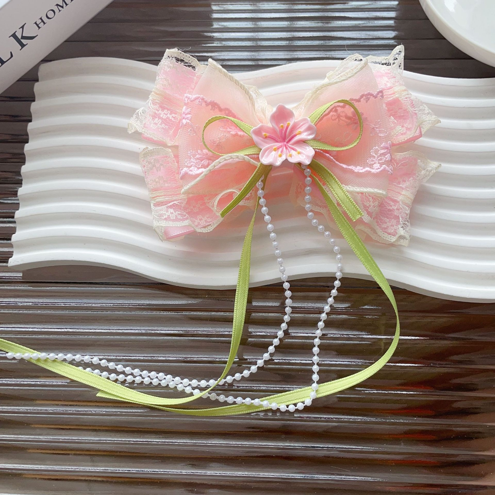 Mori Lace Ribbon Tassel Ribbon Bow for Hanfu