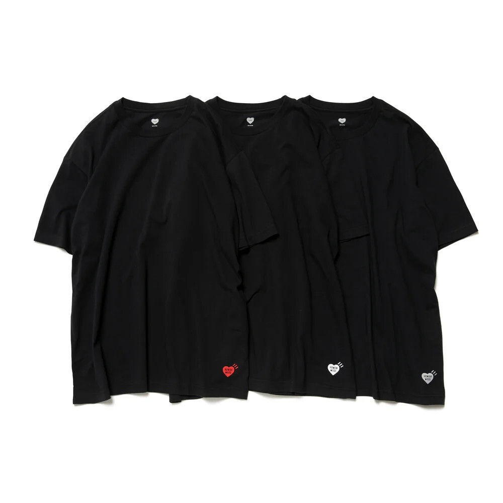 【代購】HUMAN MADE 3-PACK T-SHIRT SET 素色短踢 4色