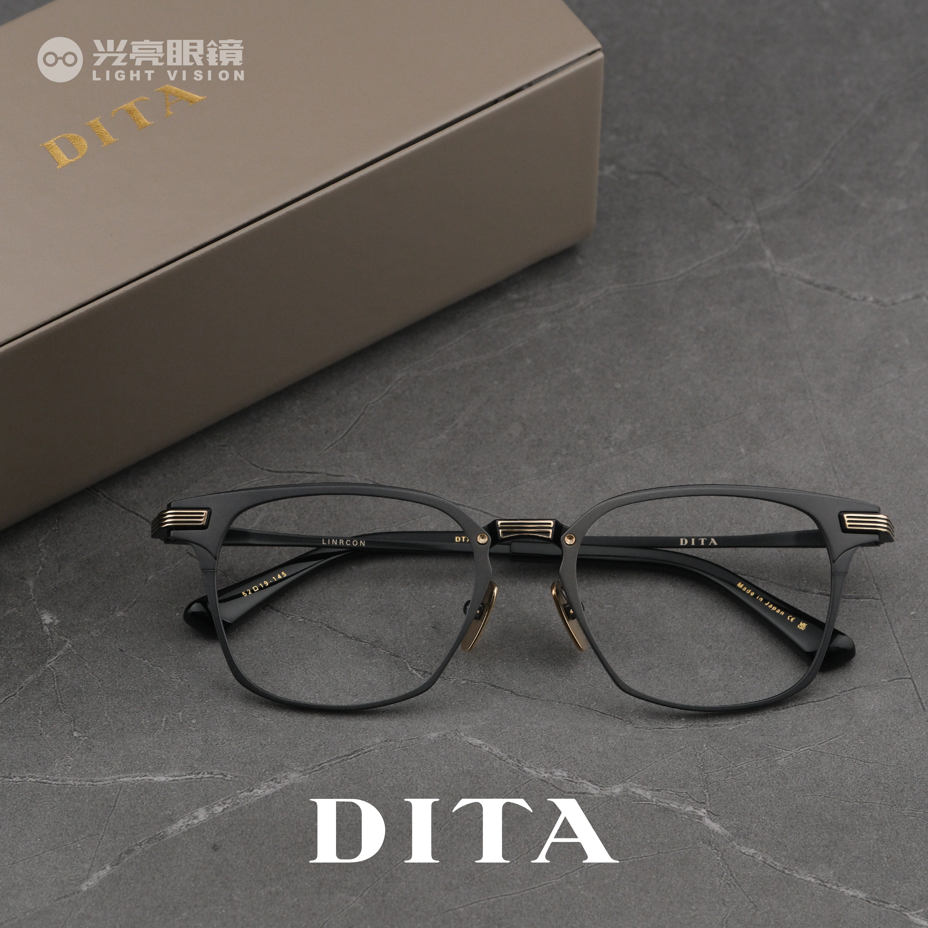 DITA - LINRCON Optical／DTX 167 01 Black Iron - Yellow Gold